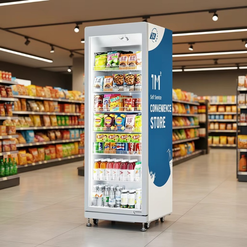 Open Vending Machine - FOODLINE Customized Vending AI-Powered Open Door